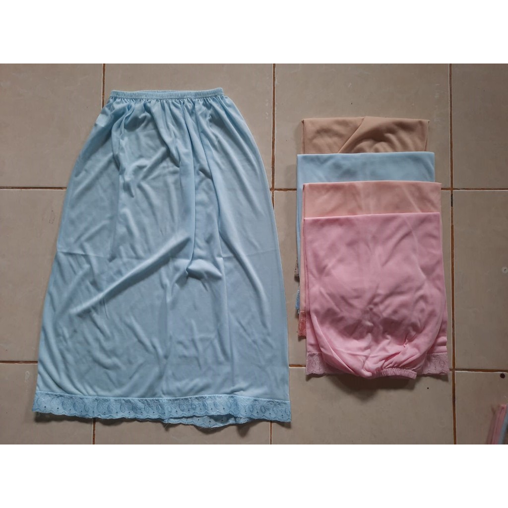 ( 12 PCS /1 LUSIN) ANDROK UNDER ROK DALAMAN DALAM WANITA MEKSI PANJANG PENDEK SIZE M L XL XXL/3L