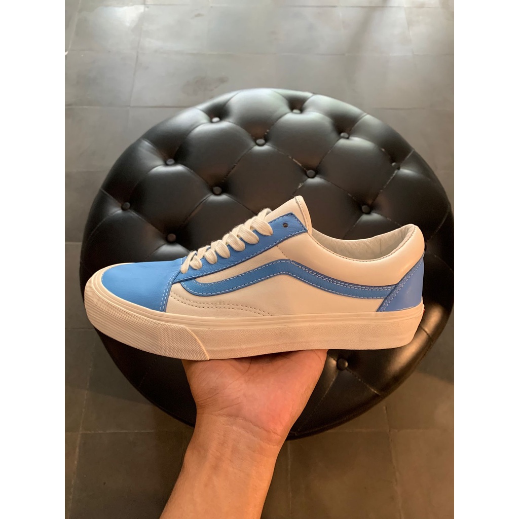 Vans Vault Old Skool VLT LX Leather Bonnie Blue Marshmallow