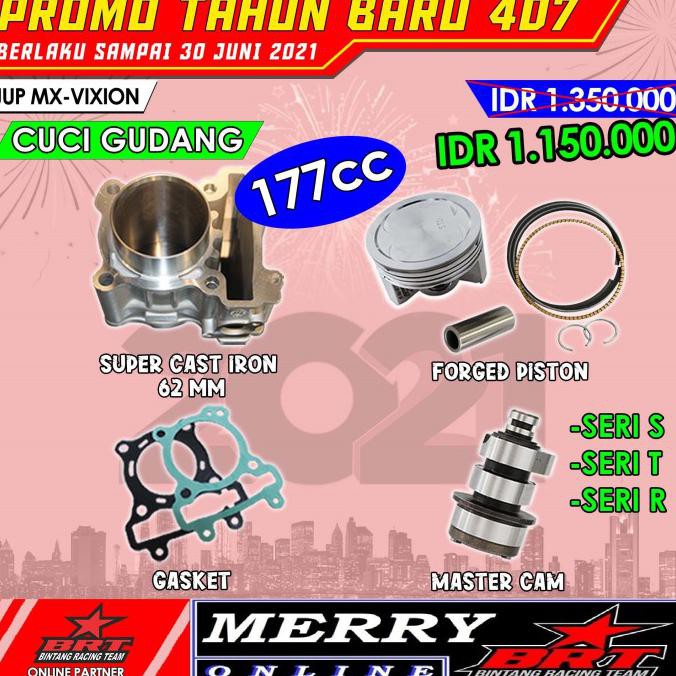 Jual Paket Bore Up Brt 407 Yamaha Jupiter Mx / Vixion Old / R15 Premium Produk