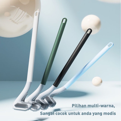 Sikat Wc Silikon Silicon Fleksibel Toilet Pembersih wc gagang golf