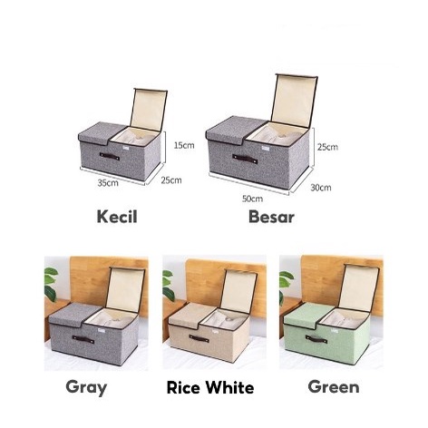 【GOGOMART】Storage Box Organizer Container / Kotak Penyimpanan Baju / Box Keranjang Penyimpanan Penutup Ganda - SB04