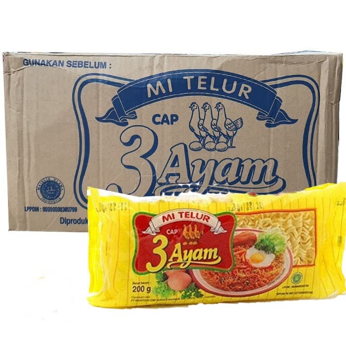 MIE TELUR CAP 3 AYAM 200GR PMG