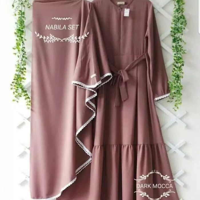 NABILA SYARI SET PREMIUM * SETELAN GAMIS SYARI KHIMAR TERLARIS