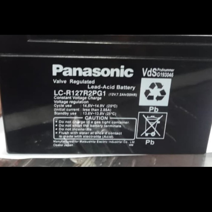 New batrai ups 12v 7.2ah panasonic baterai ups aki kering panasonic 7a