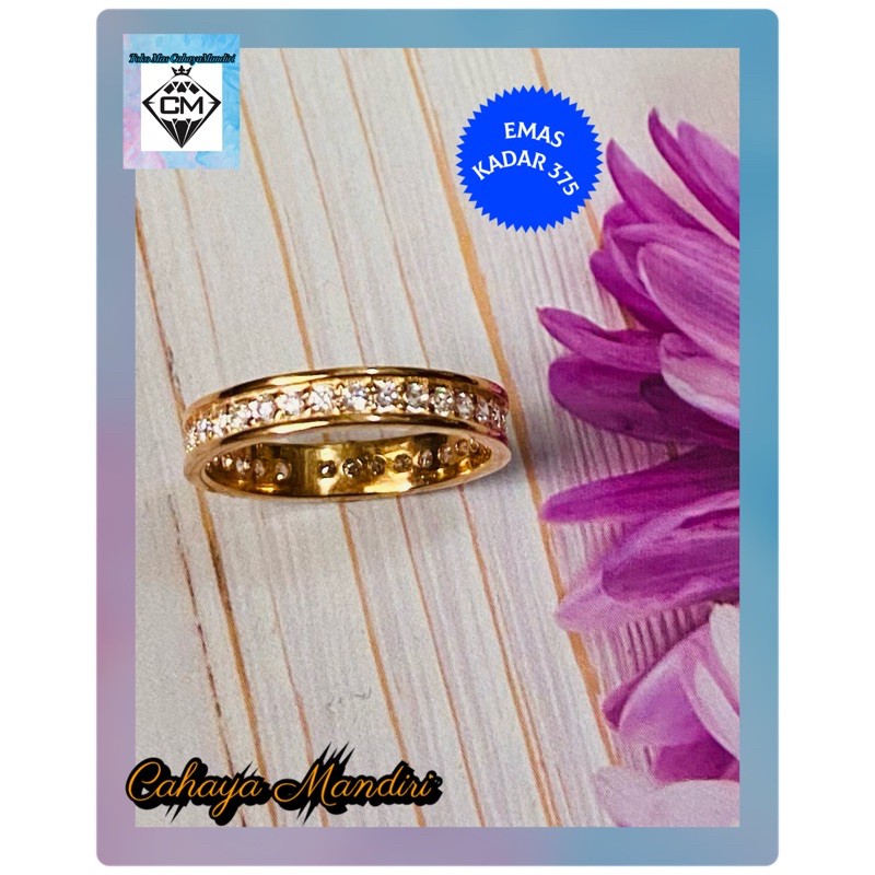 Cincin Emas Kadar 375 (8K) Berat +/- 1,88 Gram