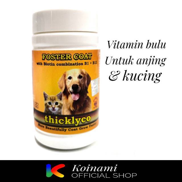 FOSTER COAT THICKLYCO / raid all / obat vitamin / penumbuh bulu hewan pet / anjing kucing / cat dog