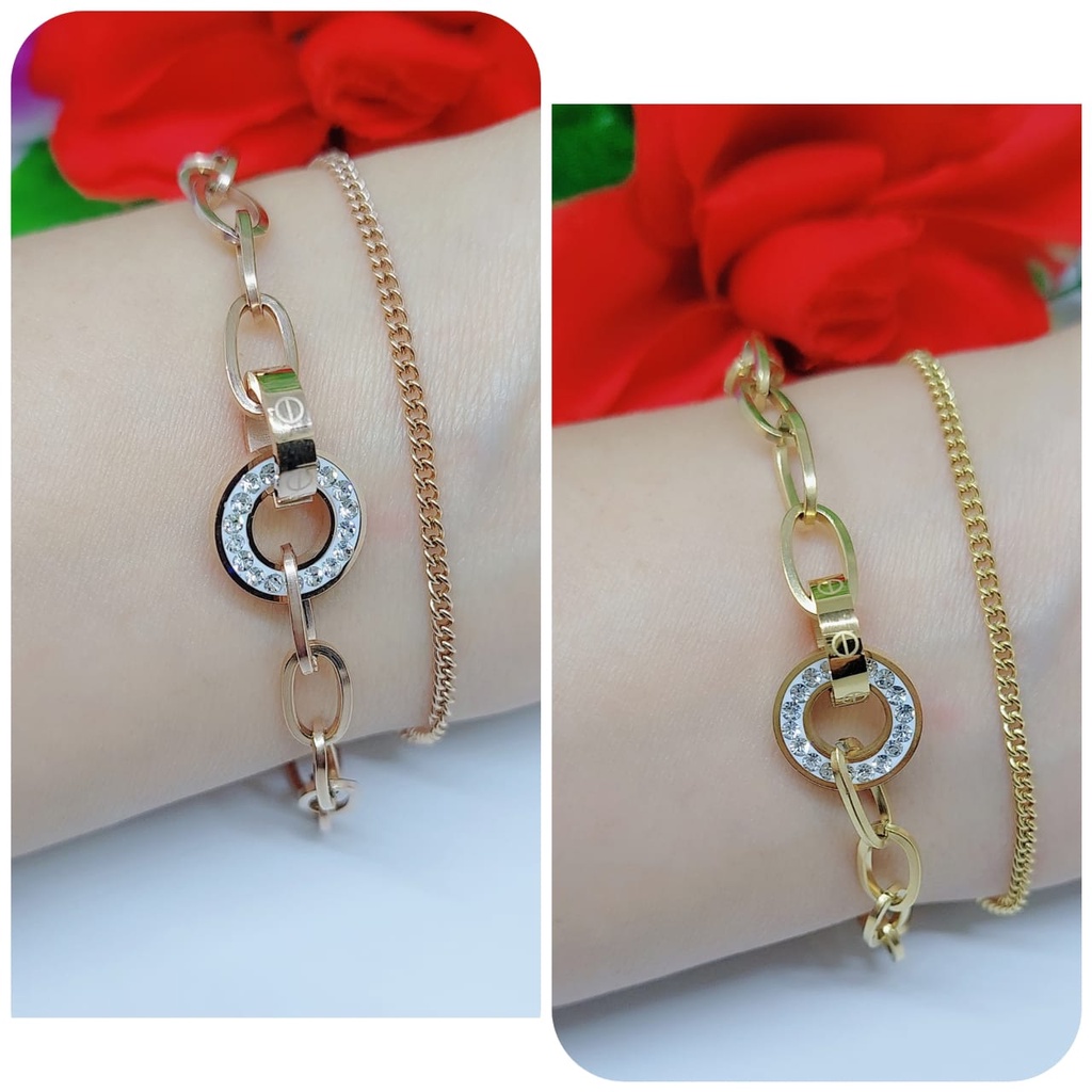 Gelang titanium permata fashion jewelyy 0308-0311