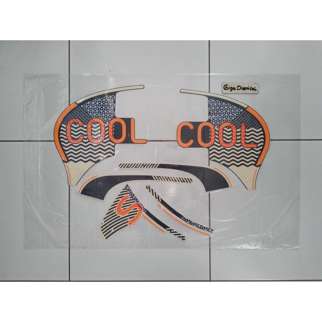 Striping Sticker Lis Honda Scoopy 2021 2022 Biru Cream Original