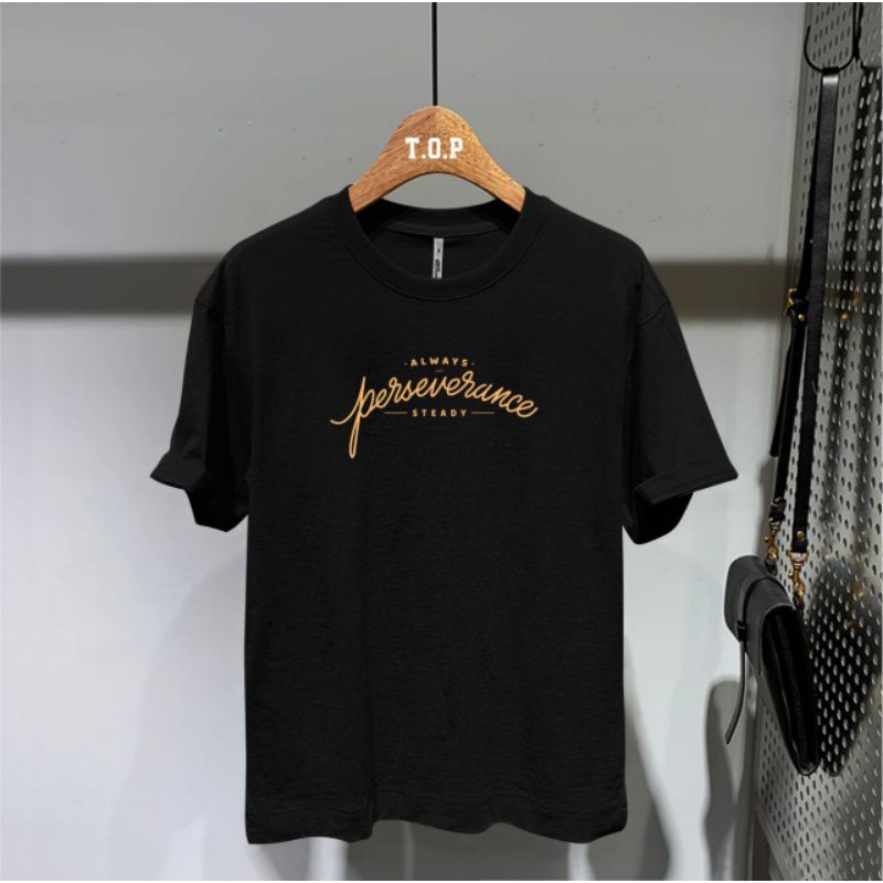 T-SHIRT BAJU KAOS DISTRO/KAOS KEREN/KAOS MURAH PERSEVERANCE HITAM