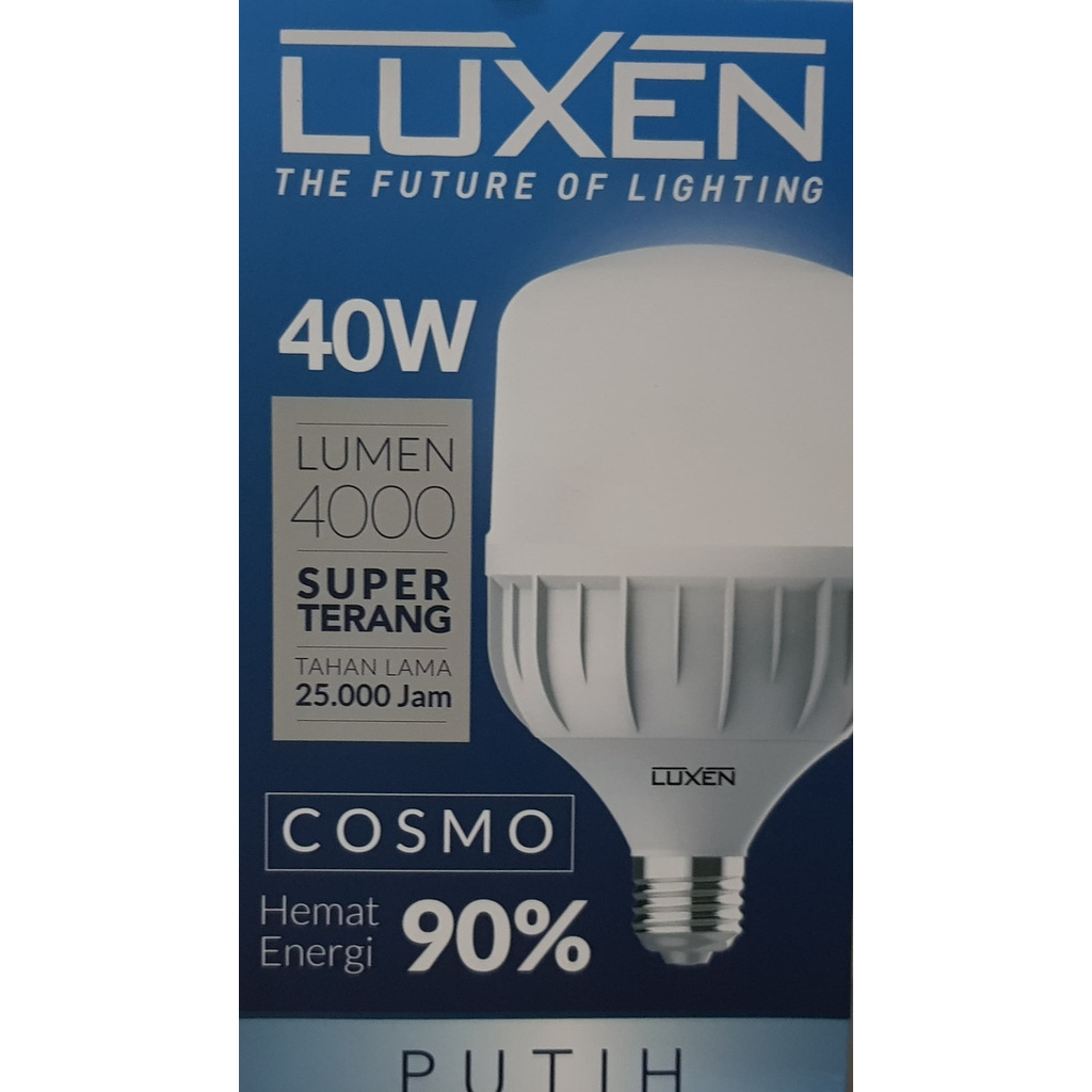 LUXEN LED BULB 40W LAMPU PUTIH/KUNING 40 WATT CAPSULE - KUNING