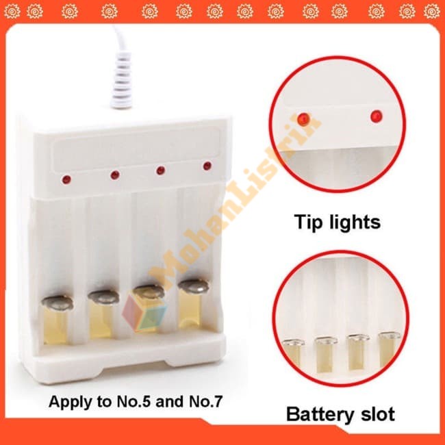 PENGECAS BATERAI AAA AA 4 slot 2 in 1 Usb Cas Fast Charger Cas Charge Baterai A3 A2 4 Slot 2 in 1