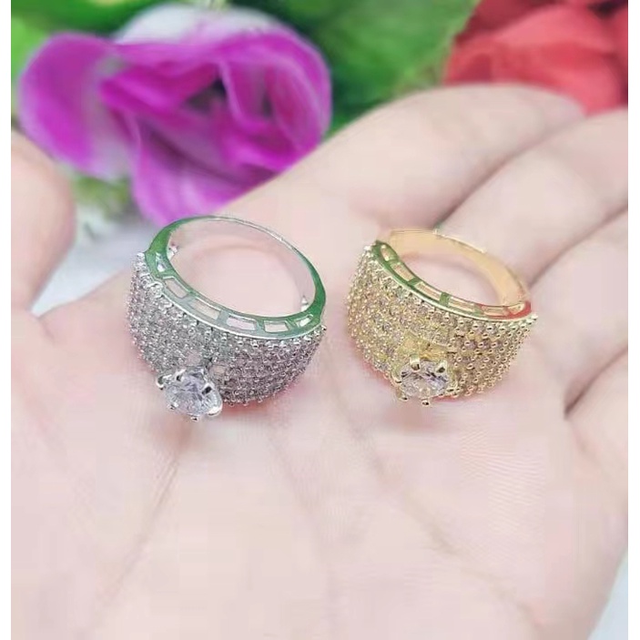 Cincin Permata Replika Lapis Emas 18k type:(i030-i031)