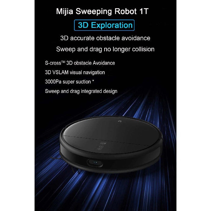 MIJIA Robot Vacuum Cleaner 1T - Sweeping and Wet Mopping - STYTJ02ZHM - Vacuum Cleaner Robot dari MIJIA - Bisa Pel dan Sedot Debu