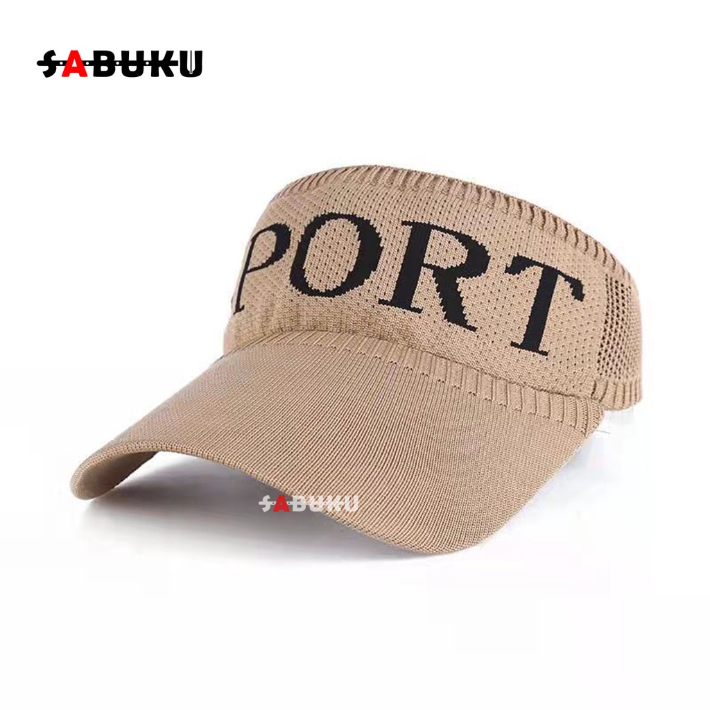 Topi Wanita Knit Visor Sports Baseball Cap Topi Olahraga Rajut Katun Senam Pantai Topi Olahraga Sun Visor Hat Sport -230