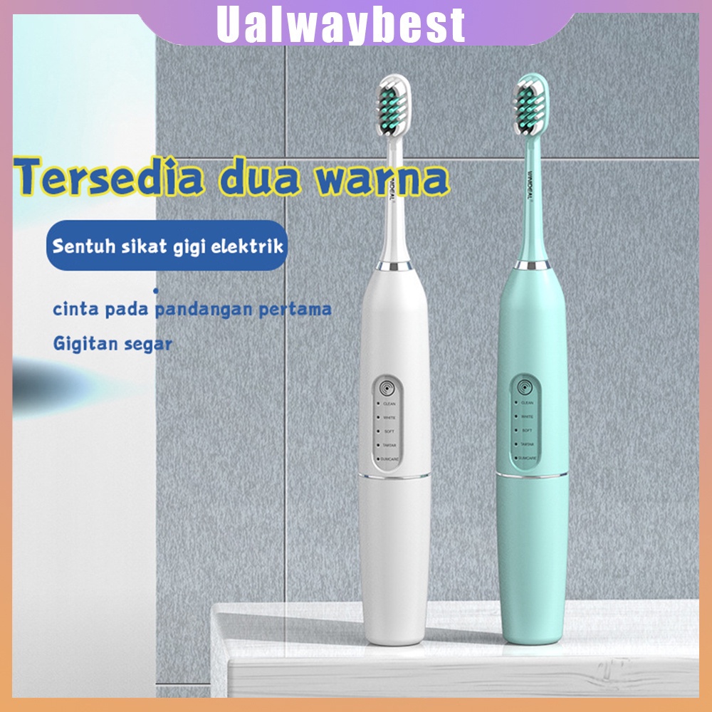 ☆Batasi diskon☆ Sonic Sikat Gigi Elektrik Electric Toothbrush Dental Scaling Pembersih Karang Gigi Sonic Electric Toothbrush Sikat Gigi Elektrik SET Waterproof IPX7