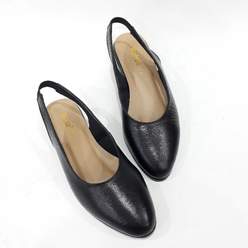 SEPATU FLAT SHOES TALI BELAKANG KULIT  ASLI MODEL SIMPLE 062