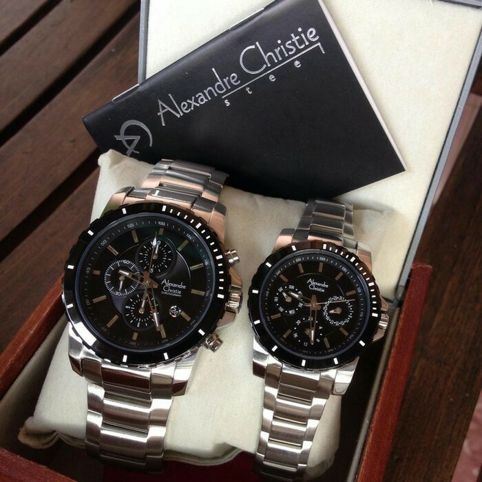ALEXANDRE CHRISTIE AC6141  AC 6141 Jam tangan SILVER COUPLE