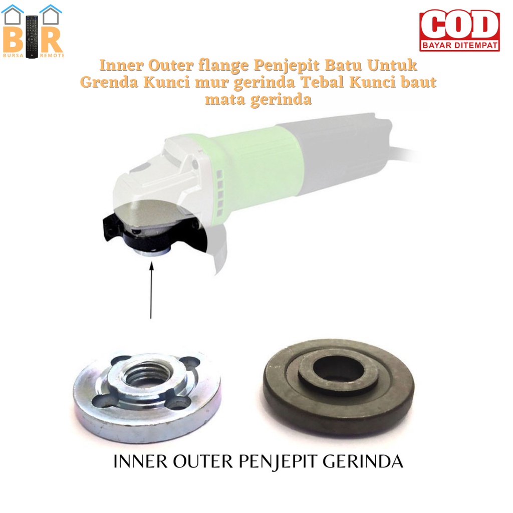 Ring Gerinda M10 Inner Outer Flange Penjepit Batu Untuk Grenda Kunci Mur Gerinda Tebal Kunci Baut Mata Gerinda