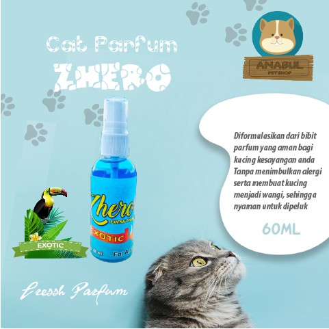 Parfum Kucing &amp; anjing Zhero Spray fresh parfum 60ml Cinderella Fresh Flower Exotic