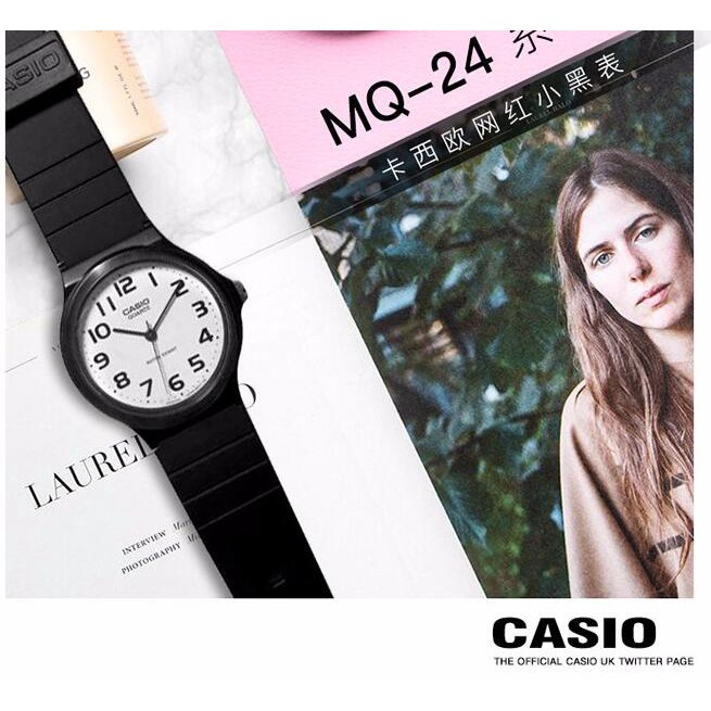 CASIO ANALOG MQ-240-7B Jam Tangan Wanita Pria Jam Tangan Bulat Kecil