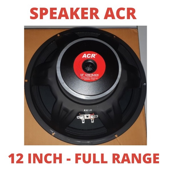 SPEAKER ACR 12 INCH BLACK TYPE 1230 FULL RANGE 12 IN 12" SUBWOFER SALON SPEKR SPEKER SPIKER SEPEKER