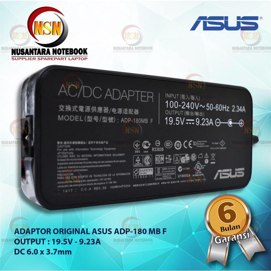 Adaptor Charger Original Asus 19V - 9.23A Plug In DC 5.5*2.5 mm