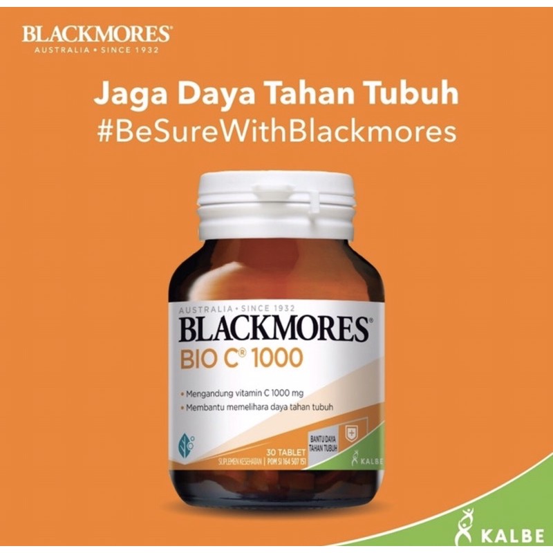 Blackmores bio C 1000 mg isi 30 tablet ( meningkatkan daya tahan tubuh )