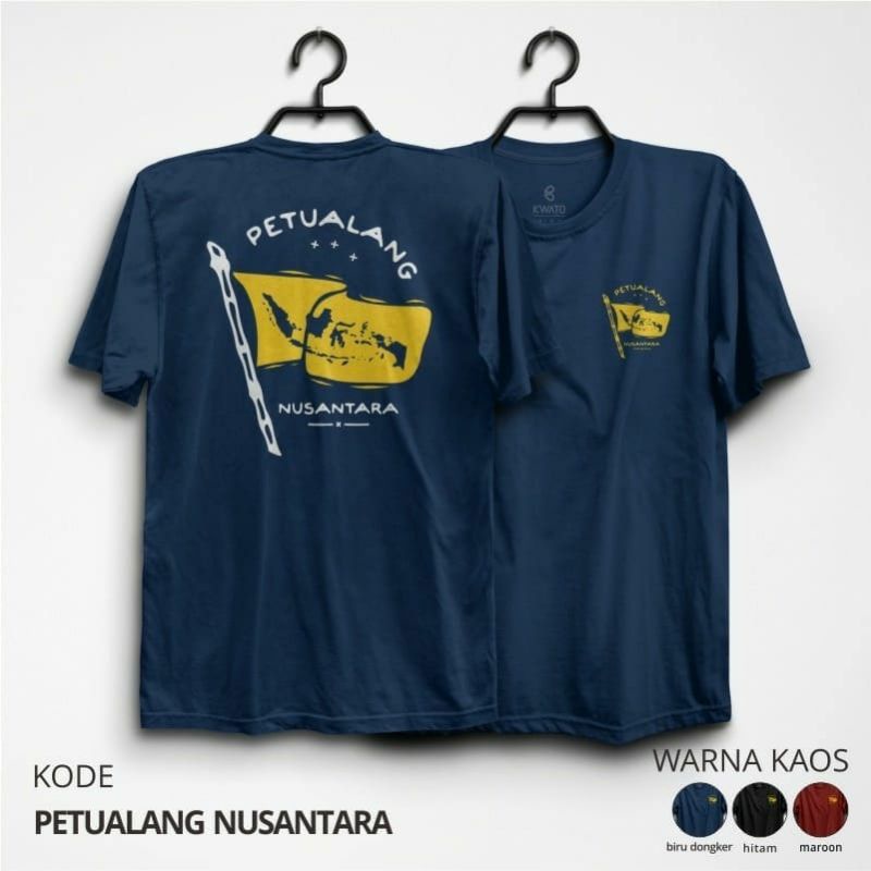 PETUALANG NUSANTARA Kaos Gunung Pendaki Traveler Outdoor Atasan