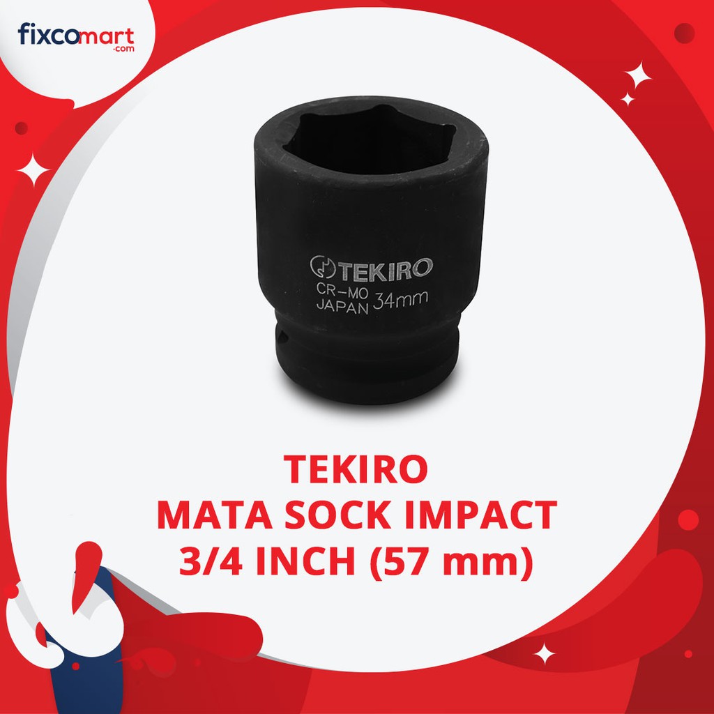 Tekiro Socket Impact 3/4 Inch 57 Mm 6 Pt / Mata Sock Impact