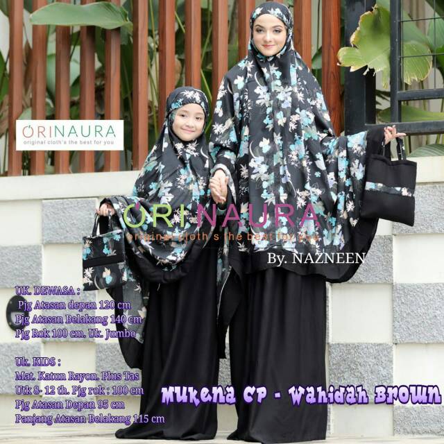 Mukena mom kids ory naura good quality. Mukena pasangan ibu dan anak elegant