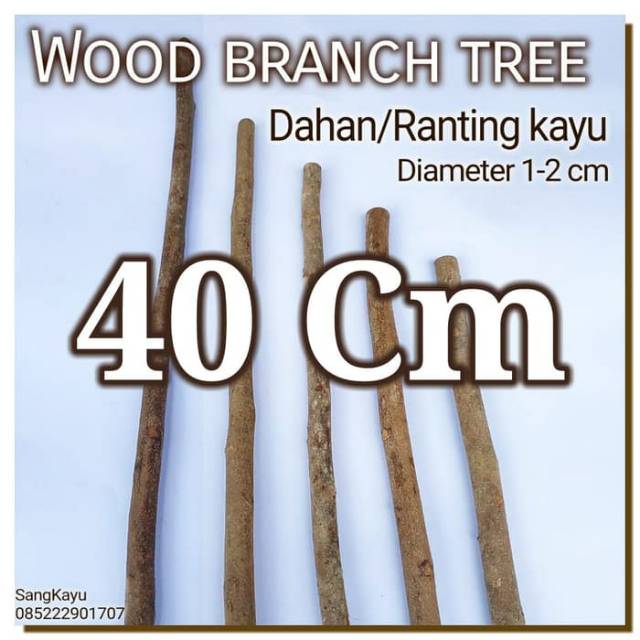 Wood Branch Tree 1-2x40 Cm Dahan kayu potongan kayu bahan craft dekor
