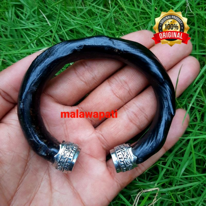Gelang Akar Bahar Hitam Model C Asli Super Variasi Alpaka Perak 100% Original