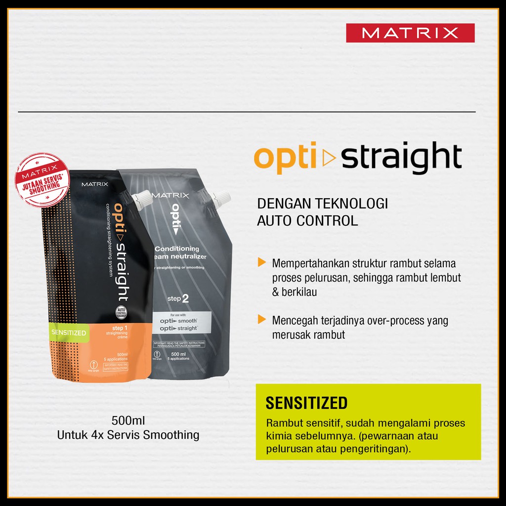 ❤️Glamouroseshop❤️ Matrix Opti Straight / Matrix Optistraight 500 ml + Matrix Conditioning Neutralizer 500 ml