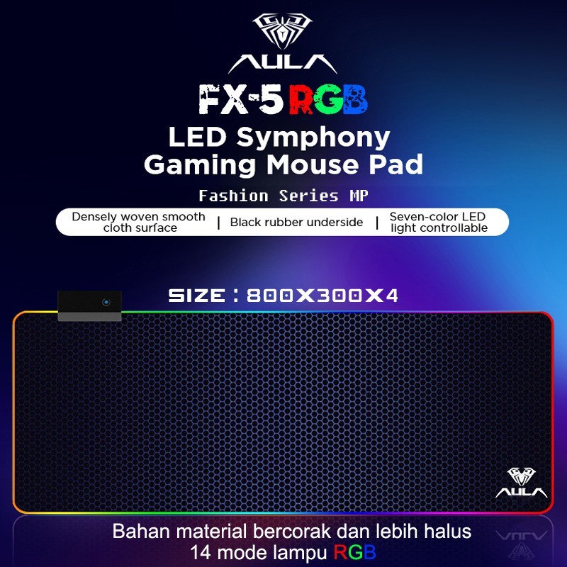 Mousepad Gaming AULA FX-5 RGB Control dan Speed Mode-AULA FX5