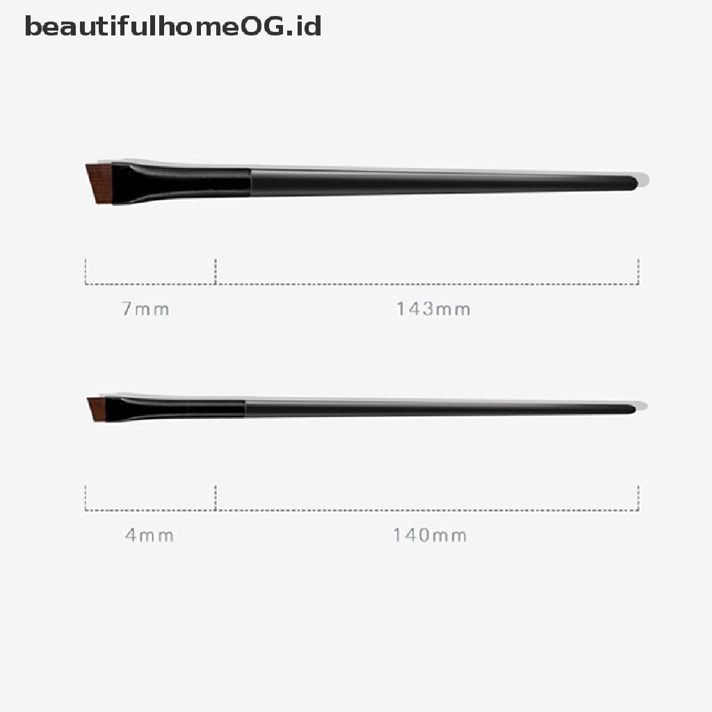 Brush Kosmetik / Makeup Angled Sharp Bulu Sintetis Untuk Alis, Eyeliner