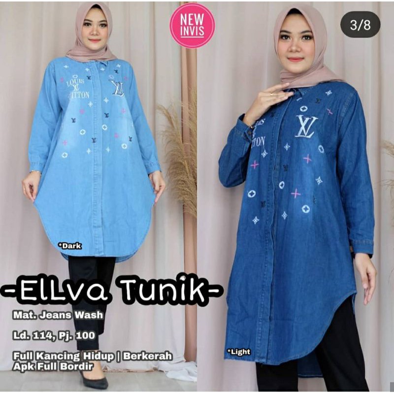 ELLVA TUNIK JEANS/TUNIK JEANS WANITA