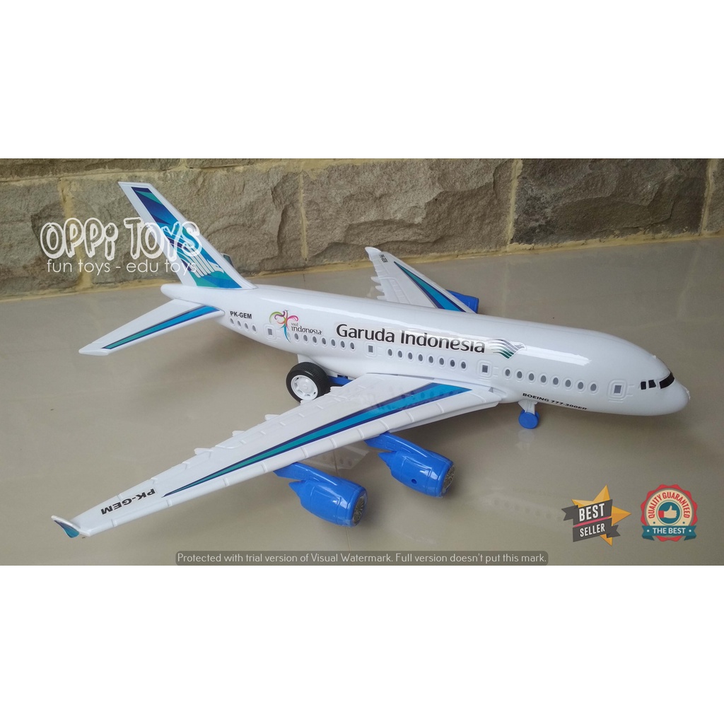 Mainan Pesawat Garuda Indonesia (Besar) - Mainan Pesawat Air Asia Lion Air Jumbo - Mainan Pesawat Te