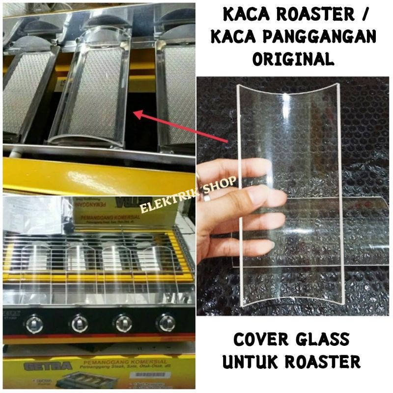 KACA PANGGANGAN SOSIS BBQ / KACA KOMPOR PEMANGGANG / PLAT PENGGANTI KACA KOMPOR PANGGANG BBQ SOSIS