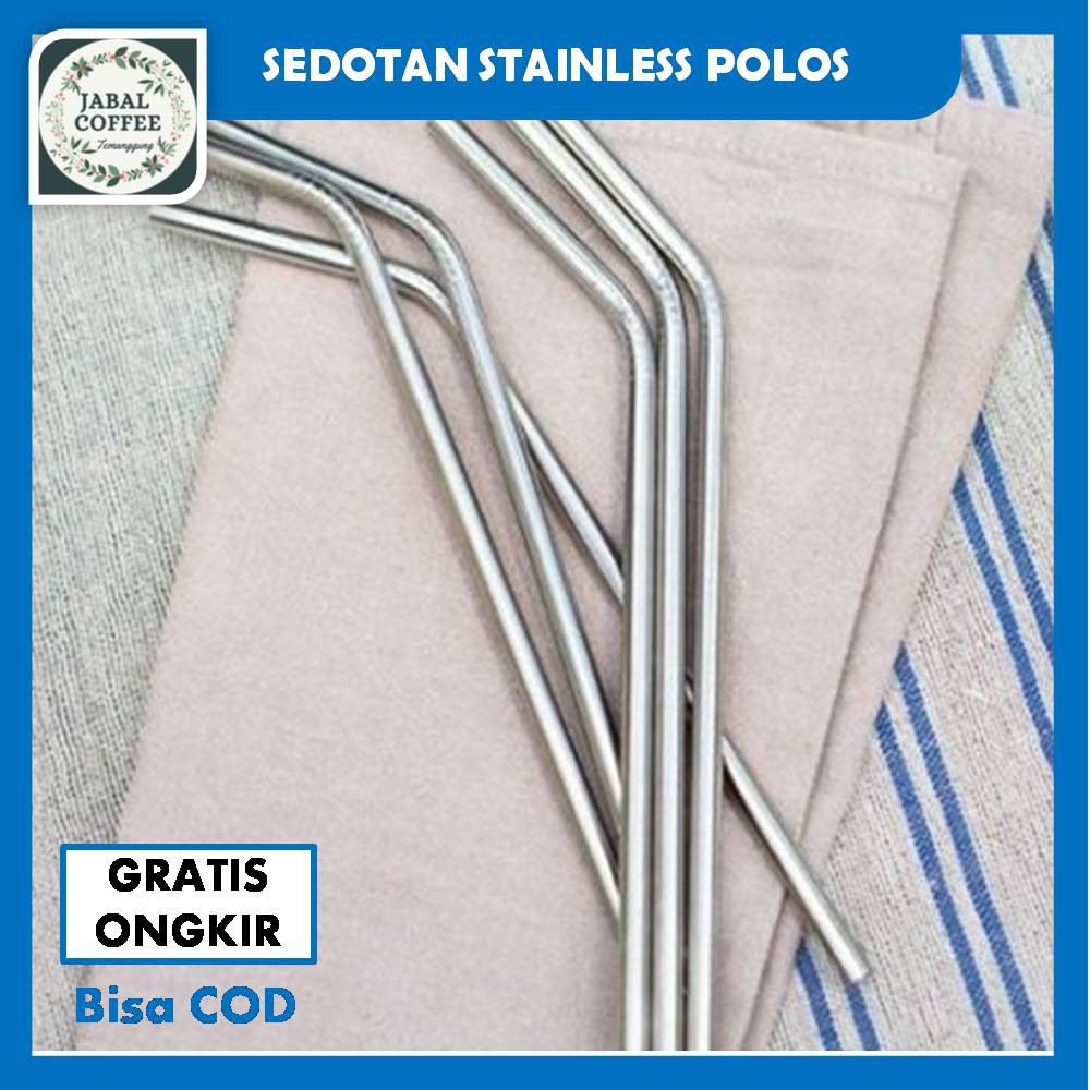 Sedotan Stainless Steel Bengkok / Sedotan Stainless Steel Straw / Sedotan Minuman J107