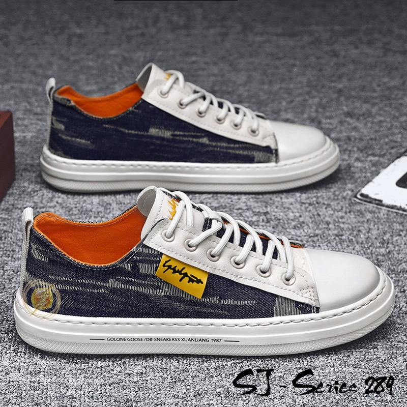 [JWALK] Sepatu Sneakers Pria Motif Jeans Trendy Keren Import Kualitas Premium -289