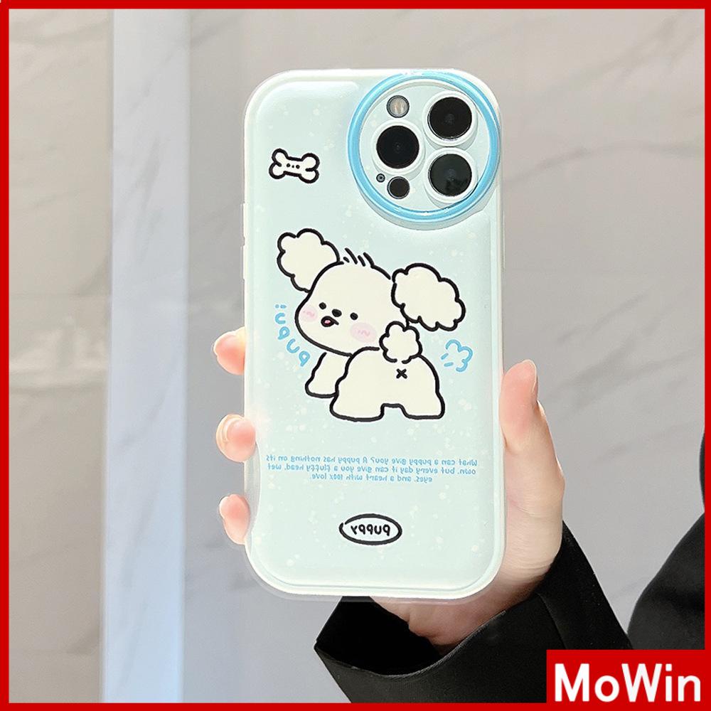 iPhone Case Silicone Soft Case Airbag Shockproof Protection Camera White Dog Cartoon Cute Compatible For iPhone 11 Pro Max 13 Pro Max 12 Pro Max 7Plus xr XS Max