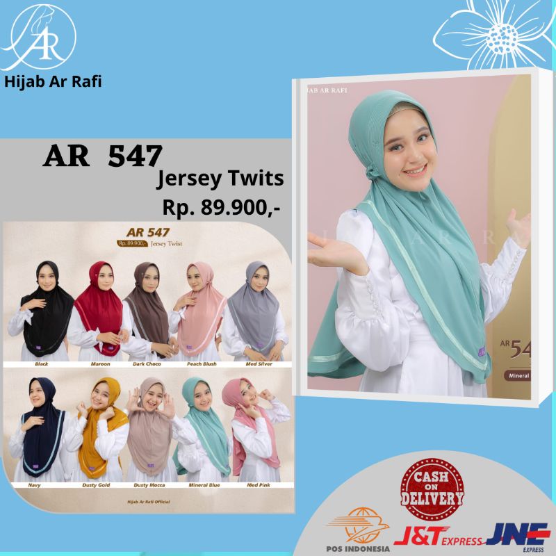 Hijab Kerudung Jilbab Instan Tali Kerut Arrafi Kode AR 547