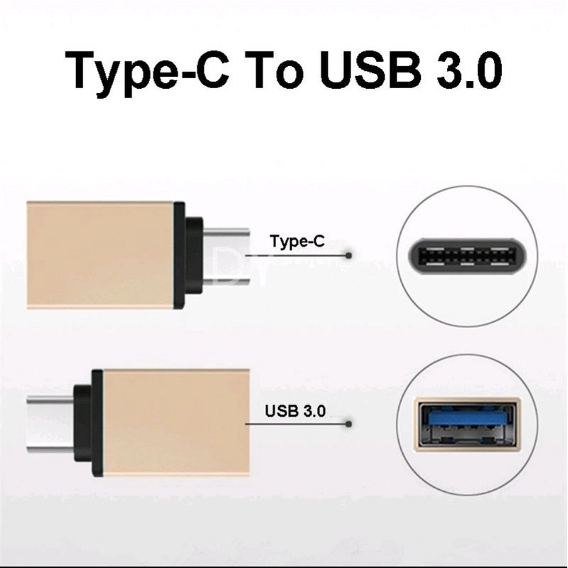 OTG USB type C / tipe-c connector to Normal USB port - Converter data transfer Xiaomi samsung redmi