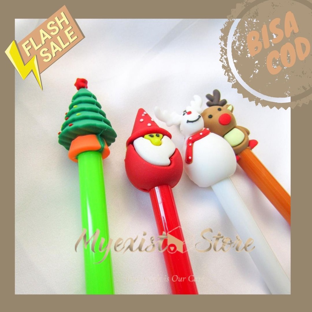 

Pulpen Natal EDISI 2 pohon Pena Karakter Gel Santa Clause Chistmas Pen Ballpoint Murah Import -IVN161