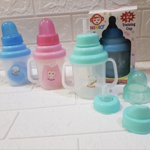 Botol Minum Bayi Training Cup 3in1 Ninio Dot baby botol bayi temoat minum bayi By Ninio