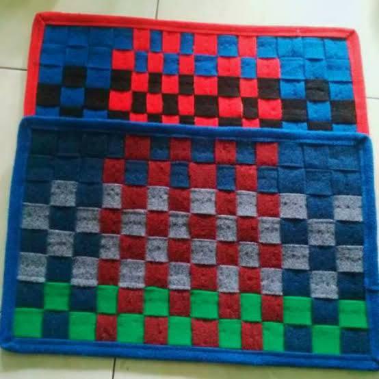 Keset anyam motif Catur Grosir MURAH RAPIH BAGUS, BISA COD