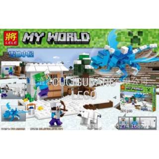  Lego  Minecraft  My World The Polar Ice House dan Naga Biru 