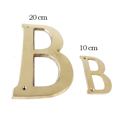 

8" Huruf Papan Nama Alamat Kantor Kuningan / Brass Alphabet Plate - B