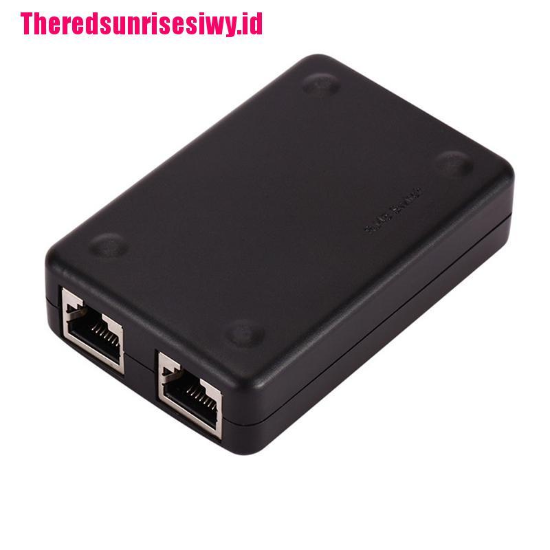 【Theredsunrisesiwy.id】Mini 2 Port RJ45 Lan Hub Network Switch Box Computer Ethernet Internet Adapter