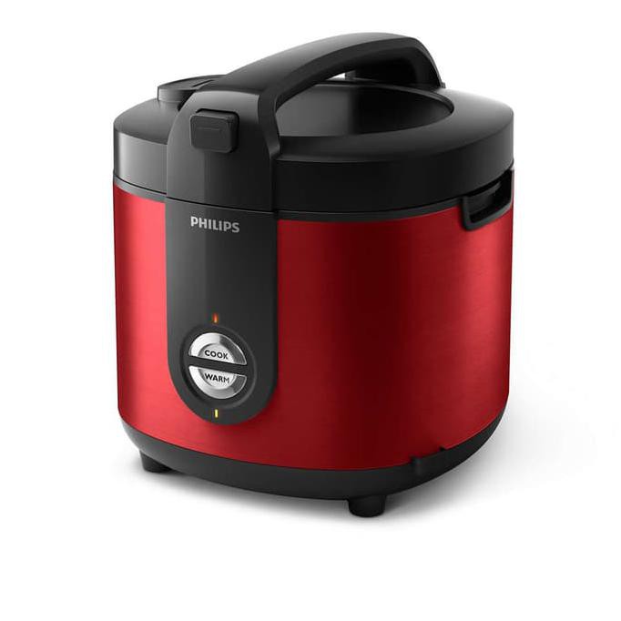 Bisa bayar ditempat/COD Magic Com / Rice Cooker Philips HD-3132 Merah Stainless Steel 2 Liter